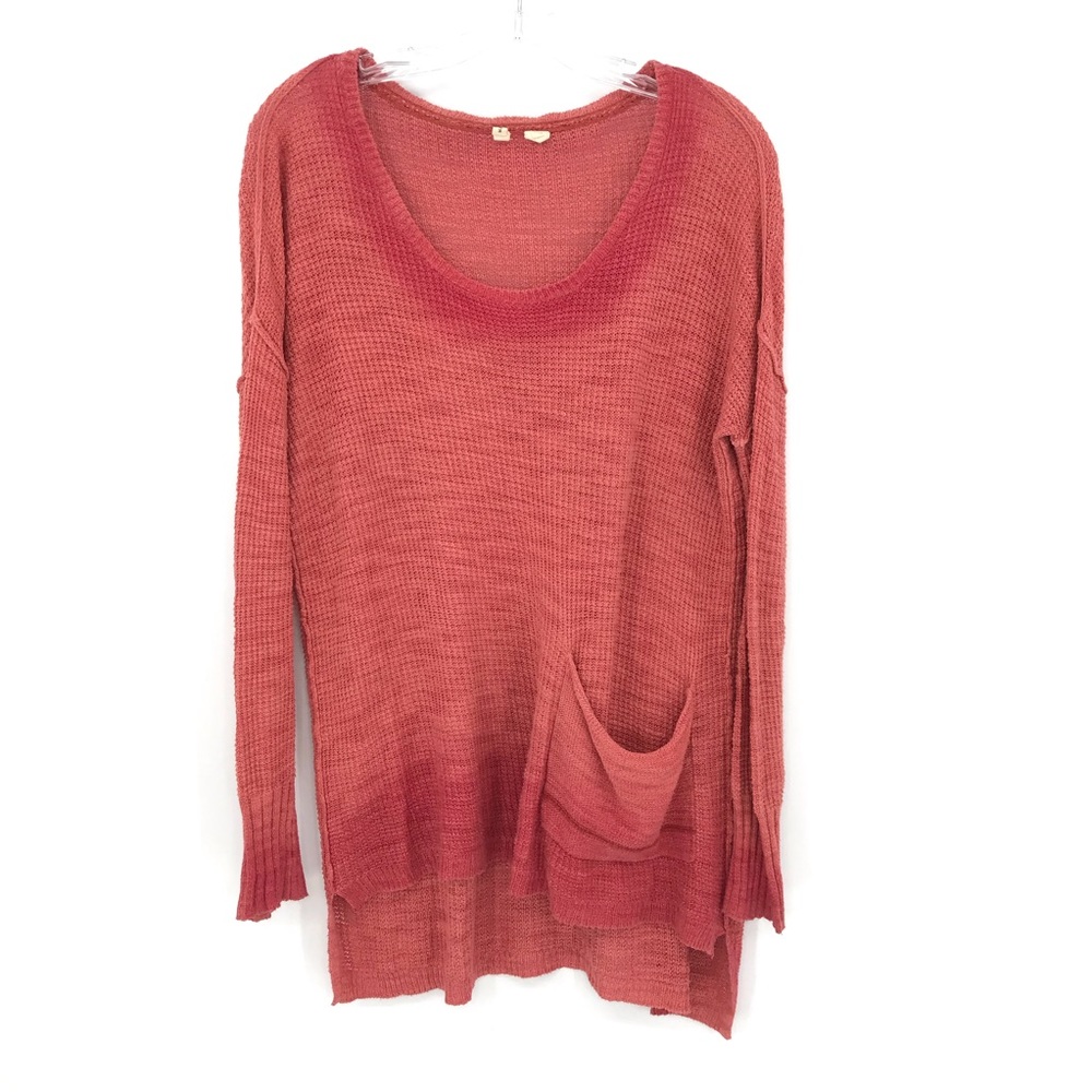 Moth Knit Dip Dye Sweater Pullover Pocket Oversize